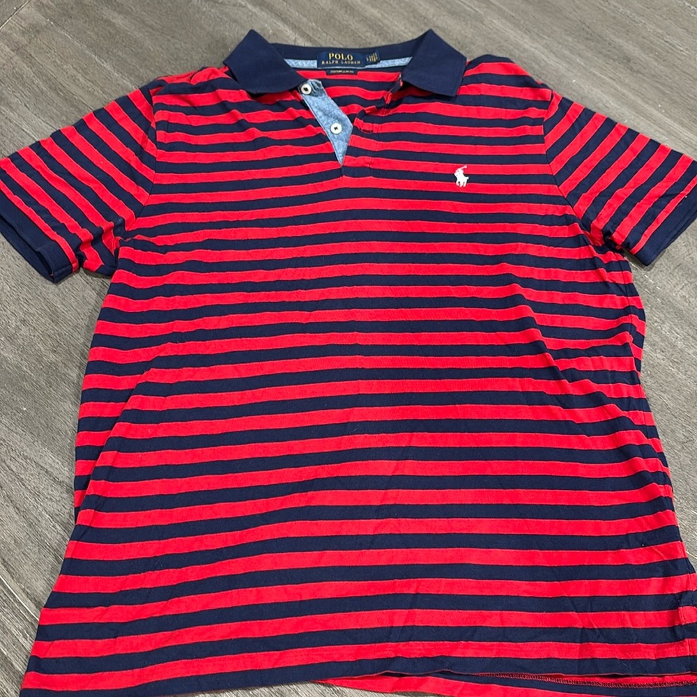 Polo Ralph Lauren Men’s slim Fit Collared Shirt large striped